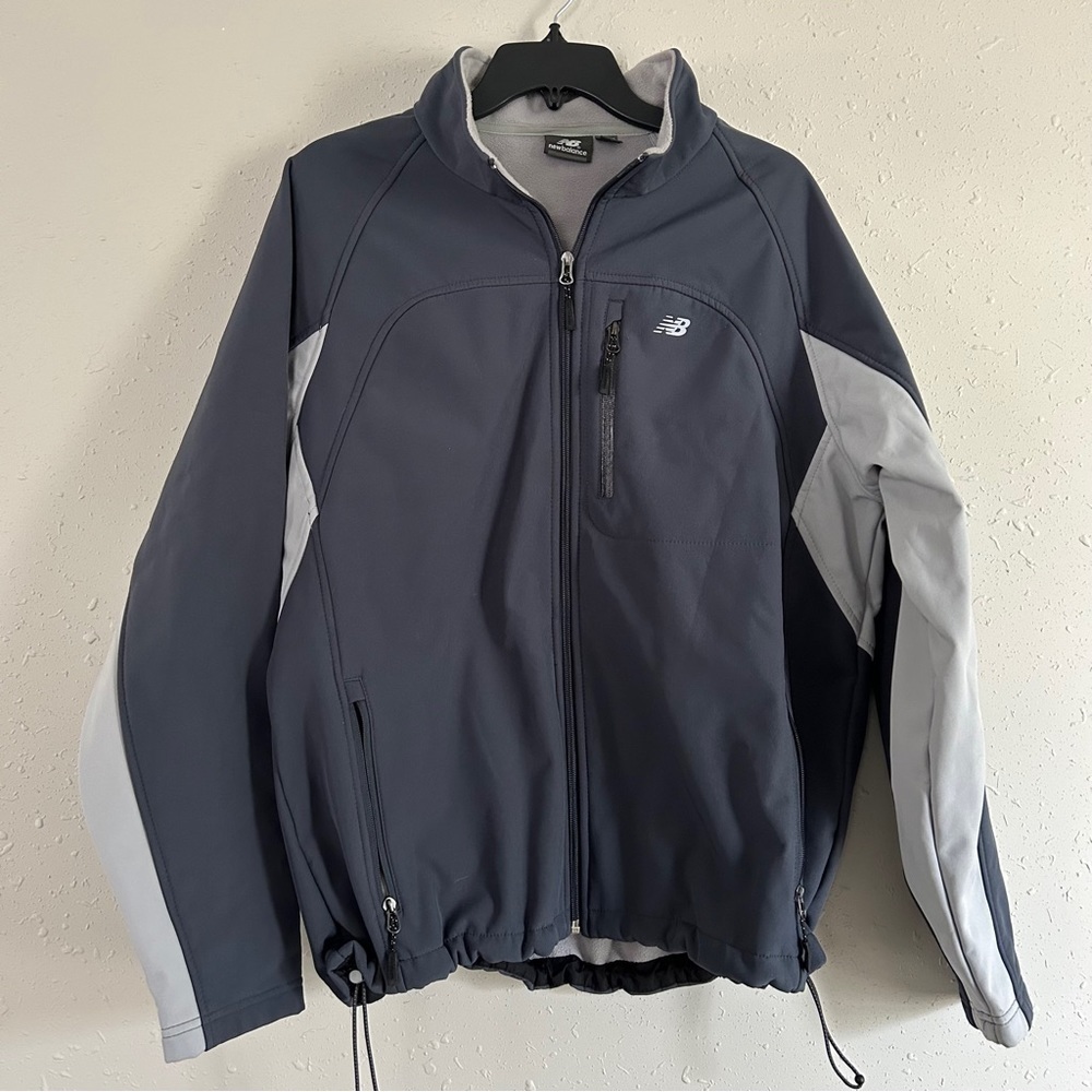 New Balance Full Zip Jacket Spring Outdoor Casual Athletic Drawstring Large